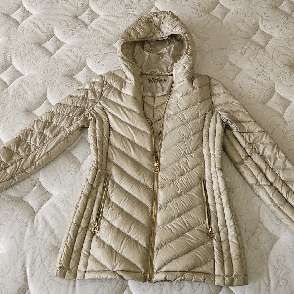 Michael Kors Quilted Jacket in Beige